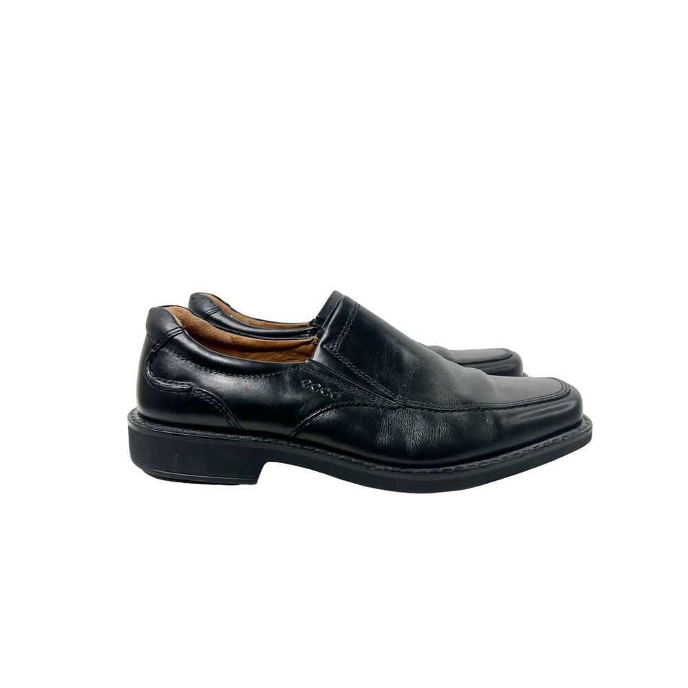 Ecco Black Leather Shoes, Size 42